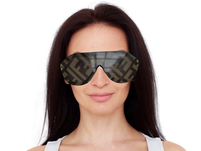 Sunglasses Fendi - FF patterned lens mask sunglasses - FFM0039GS2M27Y